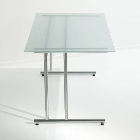 Glastisch Schreibtisch Bürotisch Arbeitstisch Sicherheitsglas höhenverstellbar