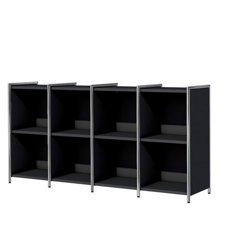 Chromeline Anbau-Sideboard 2 schmal | 78 x 39 x 38 cm | Anthrazit oder Weiß