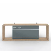 Empfangstheke GEO 1 - Typ 2U - wahlweise mit Schriftzug | diverse Farben