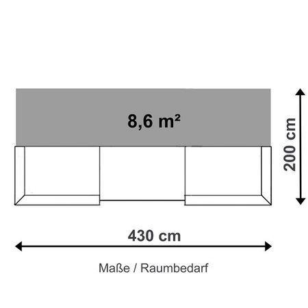 Tresen Masse Raumbedarf