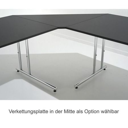 Kabeldurchlassdose Kabelbohrung Tischplatte höhenverstellbarer Schreibtisch weiß