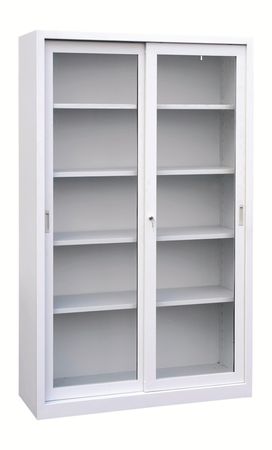 Medizinschrank | Medikamentenschrank | Vitrine mit Schiebetüren 195x120x45 GRAU