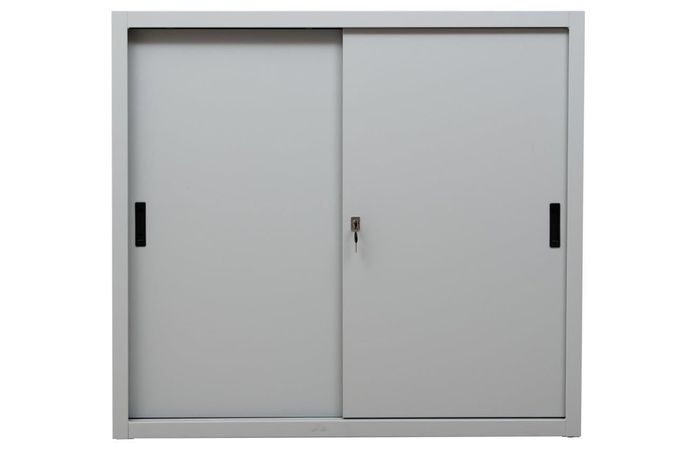 Aktenschrank | Schiebetürenschrank 109x120x45 GRAU