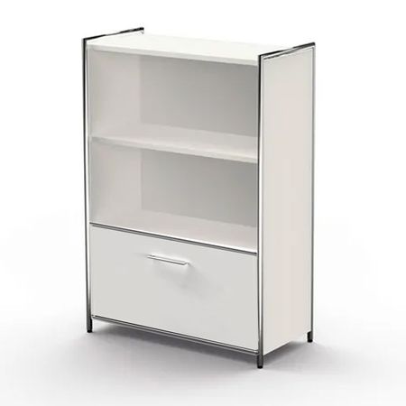 Chromeline Sideboard mit eine Schublade in 3 Ordnerhöhen | 115 x 80 x 38 cm | in Anthrazit oder Weiß