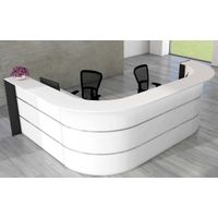 Große L-Theke Surround weiß | 112 x 325 x 232 cm (HxBxT)