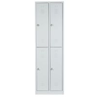 Spind mit 2x2 Abteilen 195x60x50 GRAU