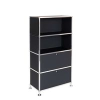 Büroregal | Aktenregal | Highboard 4 mit 2 Klapptüren