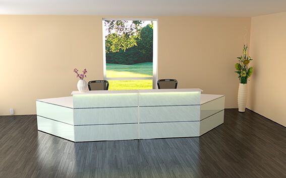 Empfangstheke Anmeldung  Empfangstresen Informationsstand Rezeption Auskunft 