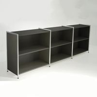 Chromeline offenes Sideboard 2 / 3 | 78 x 236 x 38 cm | Anthrazit oder Weiß