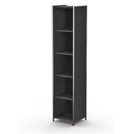 Chromeline offenes Highboard 5 schmal | 185 x 41 x 38 cm | Anthrazit