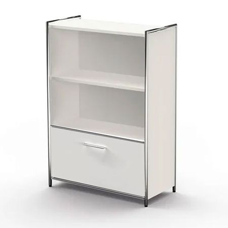 Chromeline Sideboard mit eine Schublade in 3 Ordnerhöhen | 115 x 80 x 38 cm | in Anthrazit oder Weiß