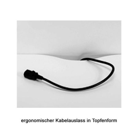 ergonomischer Kabelauslass in Tropfenform Empfangstheke
