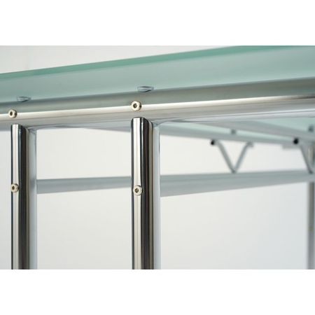 höhenverstellbarer Schreibtisch aus Sicherheitsglas