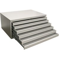 Planschrank DIN-A0 | Grafikschrank | 6 Schübe für A0 - GRAU