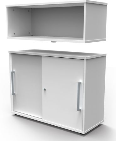 Holzschrank Aufsatzschrank Aktenschrank Ordnerschrank Büroschrank