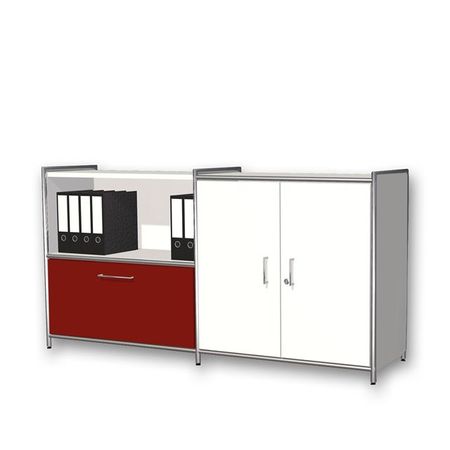aktenschrank weiß weiss hell flügeltürenschrank sideboard kommode homeoffice schubladenschrank
