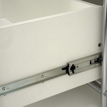 Teleskopschienen Akten-Schublade weiß Holzkommode Sideboard