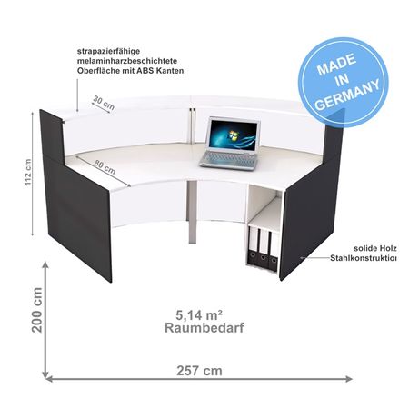 Rundtheke Bogentheke Empfangstheke Empfangsbereich