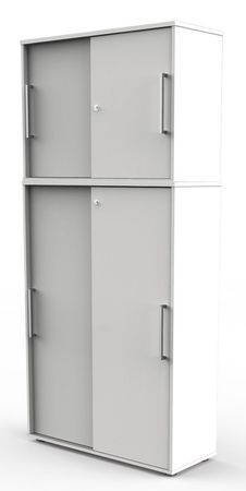 Schwebetürenschrank Holzschrank Aktenschrank Büroschrank Schiebetürschrank