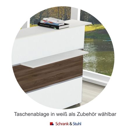 Empfangstheke Nussbaum 7 | 108 x 275 x 92 cm (HxBxT)