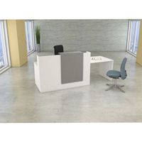 Empfangstheke Grafitwhite mit Beratungsplatz | 110 x 250 x 84 cm (HxBxT)