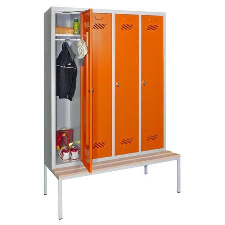 Schülerspind mit 4 Abteilen 130x103x30 GROßE FARBAUSWAHL