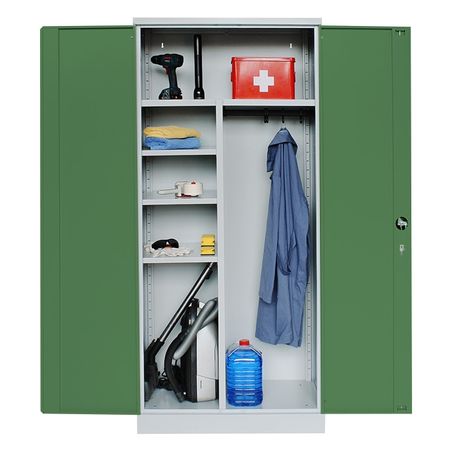 Mehrzweckschrank 195x92x42 GRAU/GRÜN