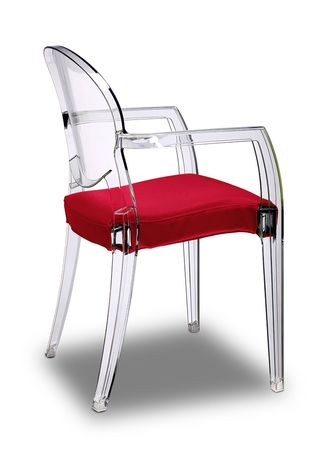 durchsichtiger Armlehnstuhl