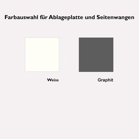 Farbauswahl Ablageplatte und Seitenwange Empfangstheke Leo
