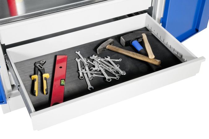 schwarze Moosgummimatte Schubladen Schubfach Schieber 