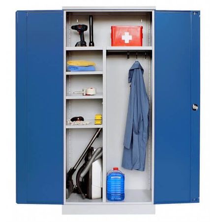 Mehrzweckschrank 195x92x42 GRAU/BLAU