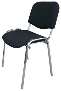 Stapelstuhl | Konferenzstuhl | Polsterstuhl | ISO CHAIR - CHROM/SCHWARZ