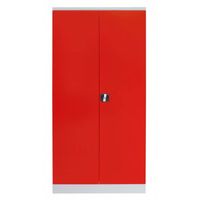 Aktenschrank | Stahlschrank 195x92x42 GRAU/ROT