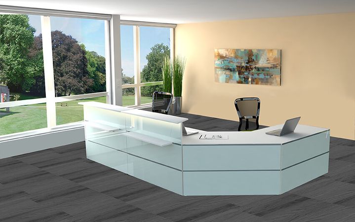 Empfangstheke Anmeldung  Empfangstresen Informationsstand Rezeption Auskunft 