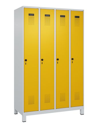 C+P Spind Evolo PLUS mit Füssen 4 Abteile 1950x
