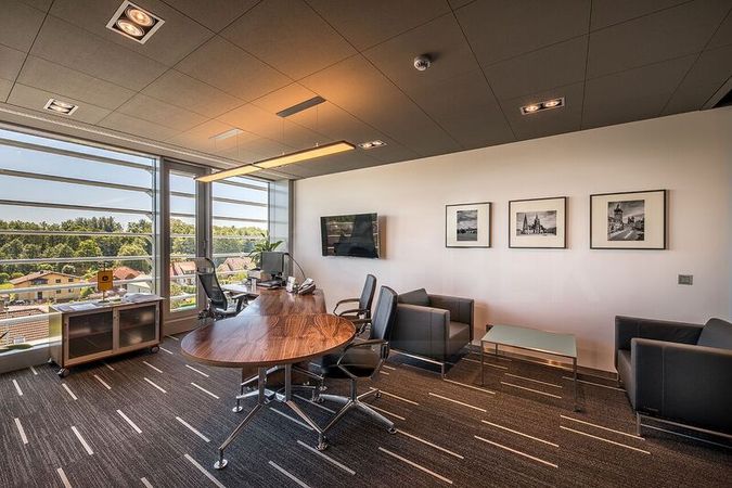 Schreibitschanbaumodul olli olssen Bürotisch Besprechungsrondel