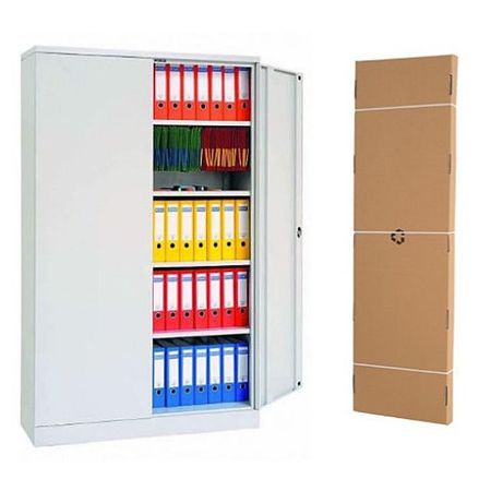 GS Aktenschrank | Stahlschrank | zerlegt im Karton 195x120x42 GRAU