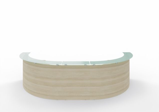 Bogentheke Bright Hufeisen | 96 x 392 x 156 cm (HxBxT)