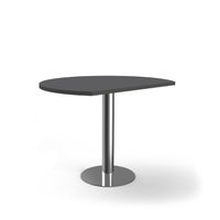 Chromeline Besprechungstisch - Anbautisch - gerundet | 100 cm | Anthrazit oder Weiß