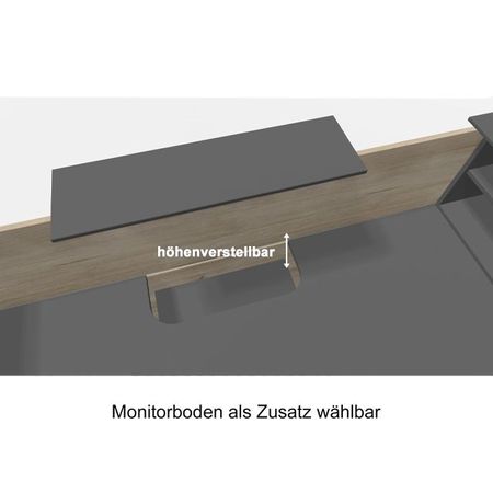 Monitorboden Empfangstheke Leo Akazie Weiss