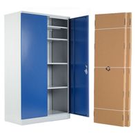 Aktenschrank | Stahlschrank | zerlegt im Karton 195x120x42 GRAU/BLAU