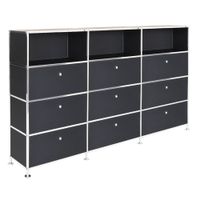 Büroregal | Aktenregal | Sideboard 4 / 3 mit 9 Klapptüren