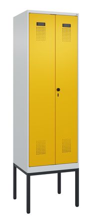 C+P Schwarz-Weiß-Spind Evolo PLUS Gestell 2 Abte