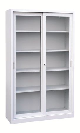 Medizinschrank | Medikamentenschrank | Vitrine mit Schiebetüren 195x120x45 GRAU