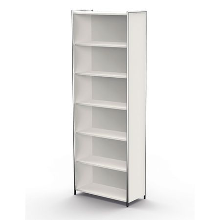 Chromeline offenes Sideboard mit 6 Ordnerhöhen  | 220 x 80 x 38 cm (HxBxT) | in Anthrazit oder Weiß