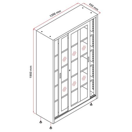 Universalschrank mit Schiebetüren