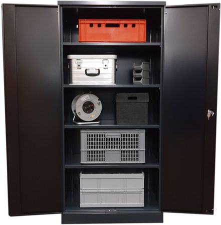 XXL Werkzeugschrank | Werkstattschrank 195x92x60 ANTHRAZIT/SCHWARZ