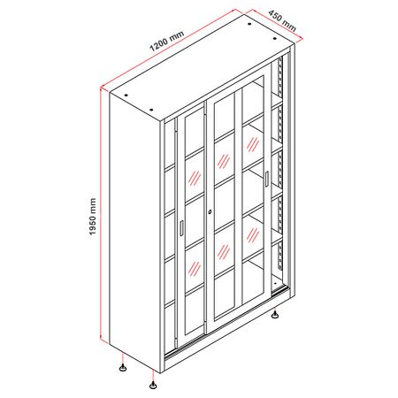 Universalschrank mit Schiebetüren