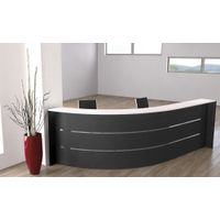 Große Bogentheke Surround anthrazit | 112 x 332 x 180 cm (HxBxT)