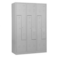 Spind in Z-Form | 6 Abteile 180x120x50 GRAU